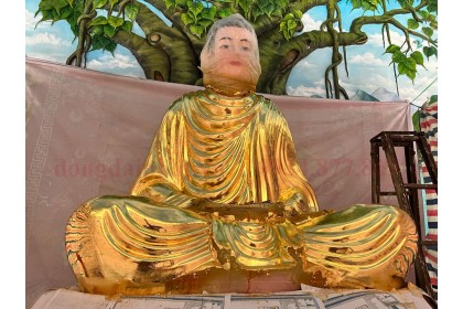 Dát vàng 24k trên tượng si măng.