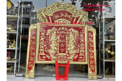 Báo giá bộ hoành phi câu đối bằng đồng treo bàn thờ gia tiên