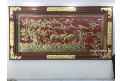 Tranh đồng phú quý cát tường treo phòng khách cao cấp