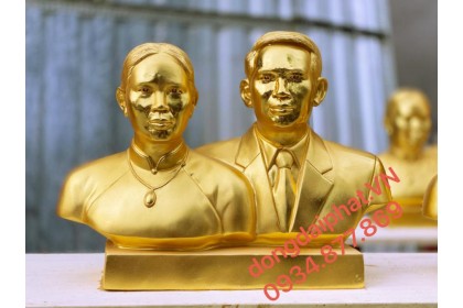 Tượng đồng chân dung dát vàng 24k